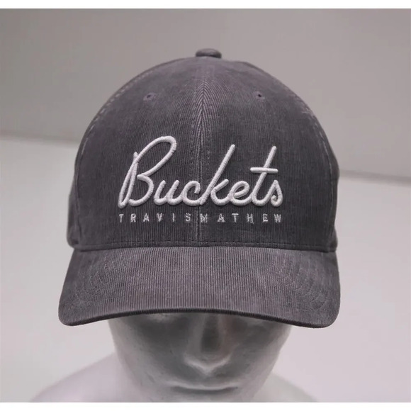Travis Mathew Buckets Gray Corduroy Snapback Golf Hat - Picture 2 of 7